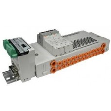 SMC solenoid valve 4 & 5 Port SS5Y3-45S*, 3000 Series, Stacking Manifold, DIN Rail Mount, Serial Transmission